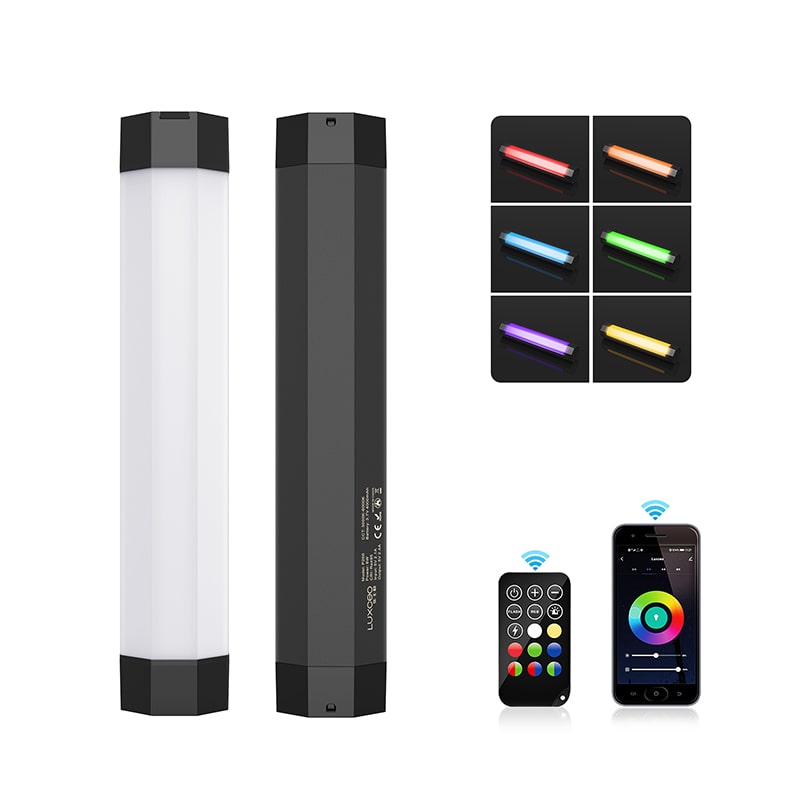 Tube LED LUXCEO P100 RGB - Éclairage Vidéo Portable Pour TikTok, YouTube - CRI 95+, 2000mAh